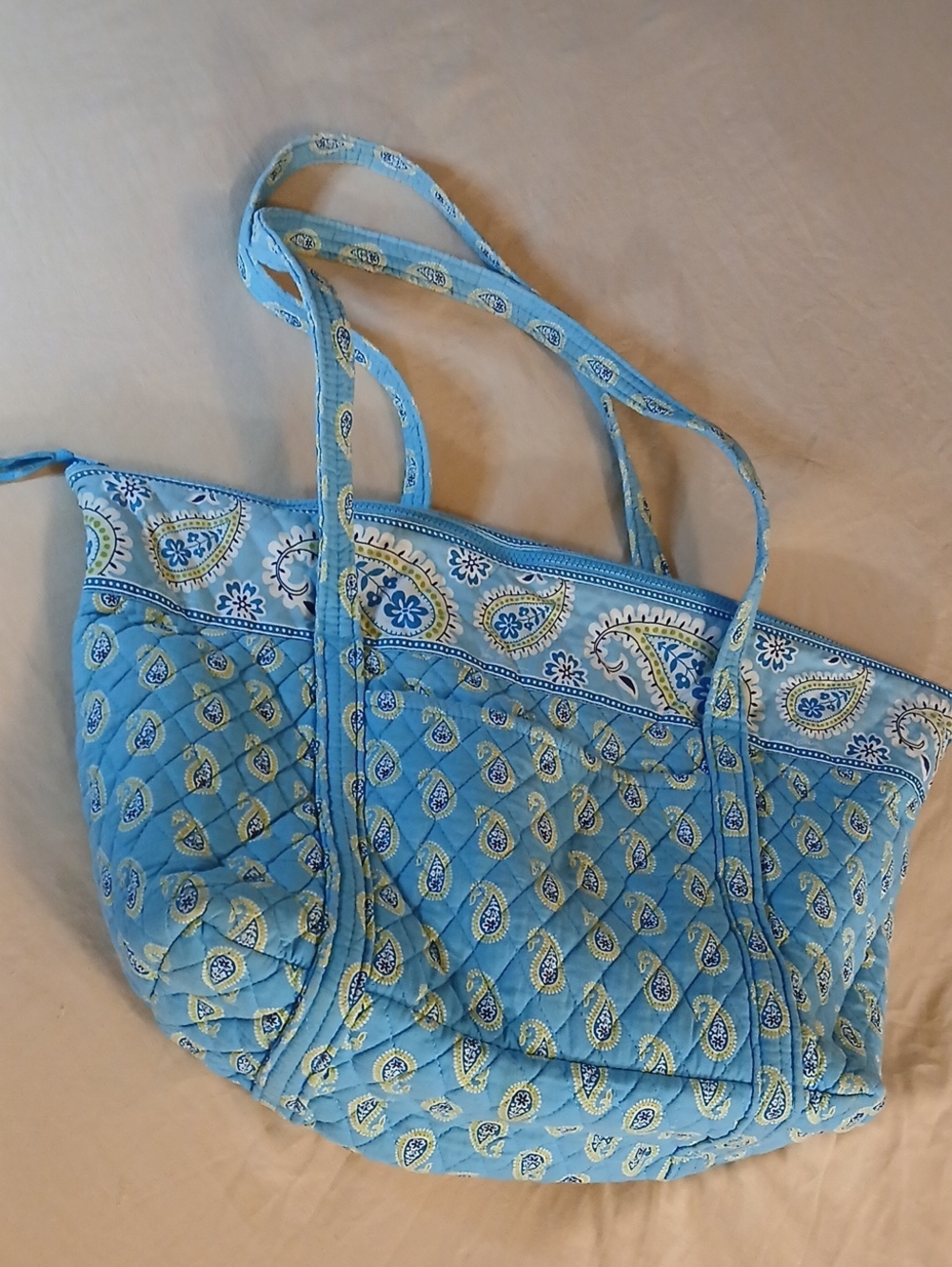 Vera Bradley Blue Quilted Paisley Tote Bag - Women